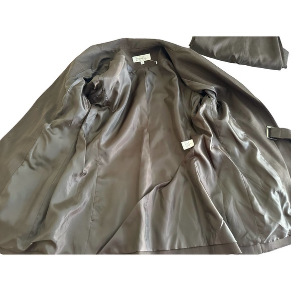 NWT Women Jacket Pants Brown Suit 2pc Set 8 New Washable Dry Clean Work Office - Picture 4 of 14